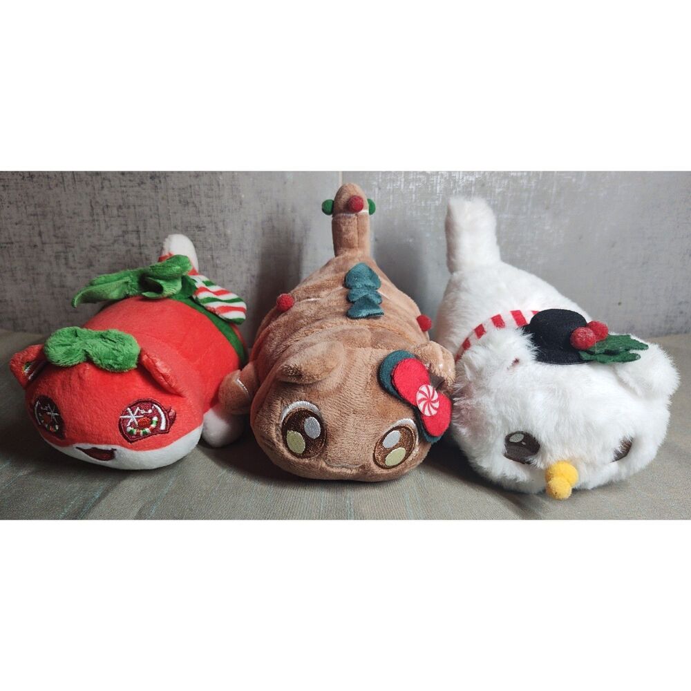 Womise Lot of 3 Stuffed Cat 6" Plushies